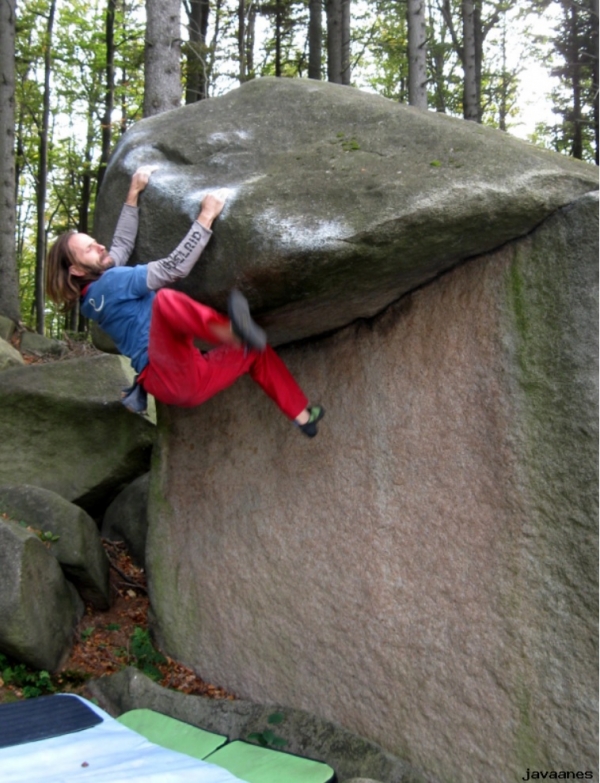 Boulder sešna v Rychlebech